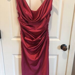 David’s Bridal size 4 formal cocktail dress sleeveless silky